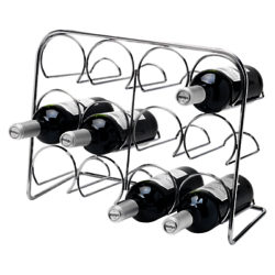Hahn Pisa 12 Bottle Wine Rack Chrome